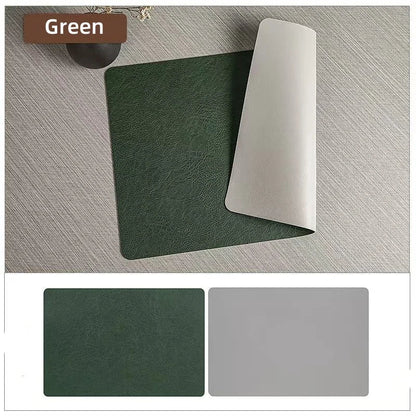 Placemats Dubbelzijdig Leerlook – Hittebestendige Waterdichte Placemats, Set van 4 of 6