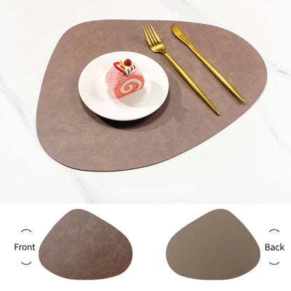 Placemats Dubbelzijdig Leerlook Antislip – Hittebestendige Placemats, Set van 4 of 6