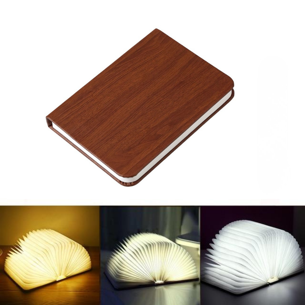 Boeklamp Oplaadbaar – 360° Opvouwbare LED Tafellamp in Boekvorm