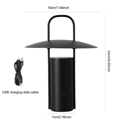 Draadloze Tafellamp Metaal – Oplaadbare Touch Sfeerlamp met 3 Lichtkleuren