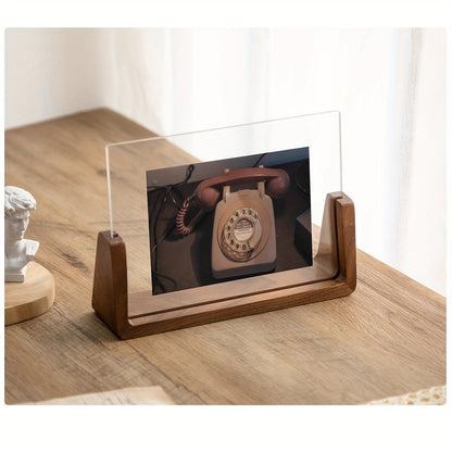 Fotolijst U-vorm Acryl & Hout – Modern Minimalistische Staande Fotolijst
