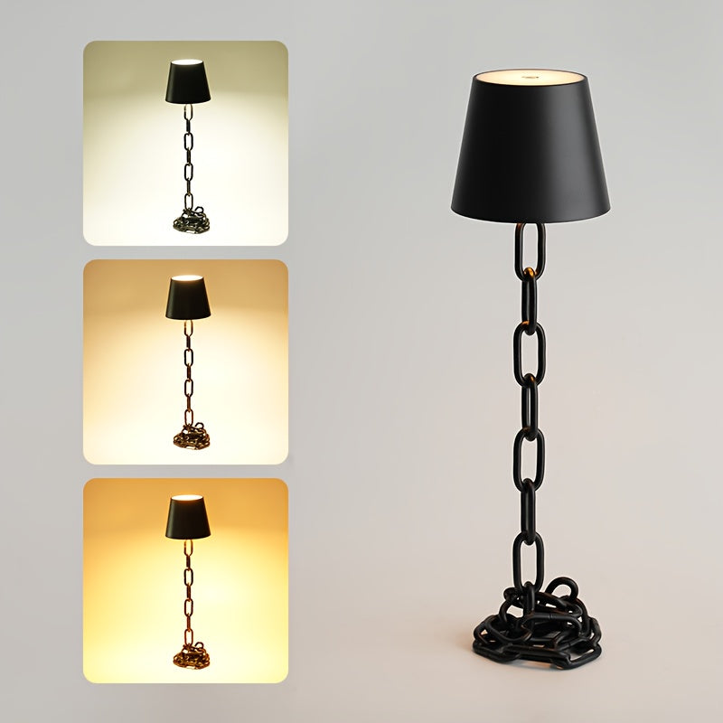 Schakel Tafellamp Industrieel – Oplaadbare Dimbare Touch LED in Mat Zwart