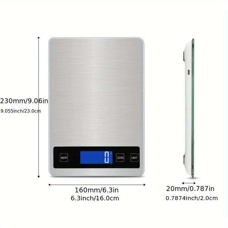 Digitale Keukenweegschaal 15kg – USB Oplaadbaar, Precisie Voedselweegschaal