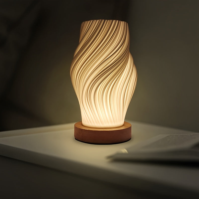 Tafellamp Swirl LED – Minimalistische Dimbare Sfeerlamp voor Bureau & Nachtkastje