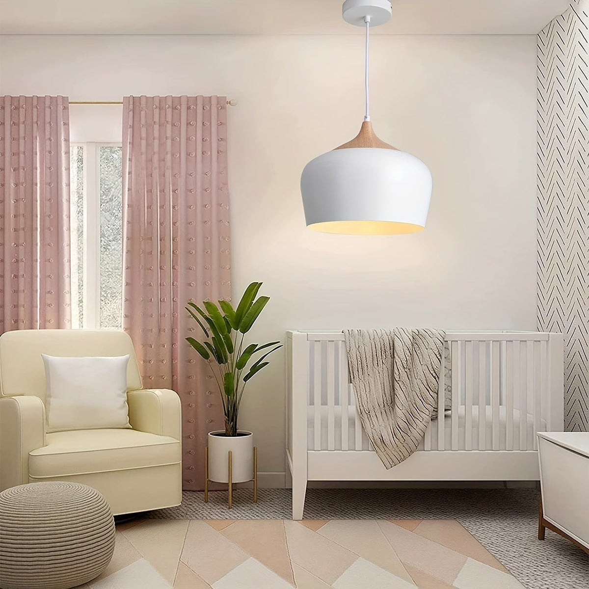 Hanglamp Scandinavisch – Metaal met Houtlook voor Eettafel & Keuken