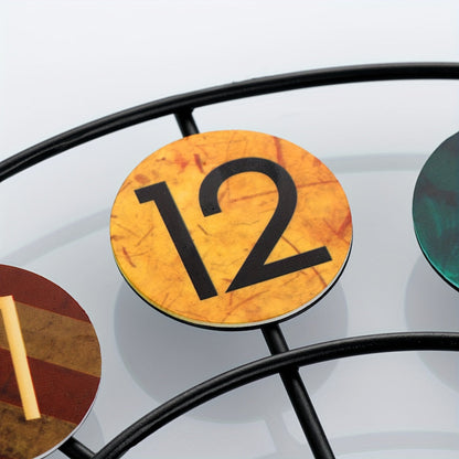 Wandklok Metaal Kleurrijk – Retro IJzeren Wandklok voor Woonkamer & Keuken