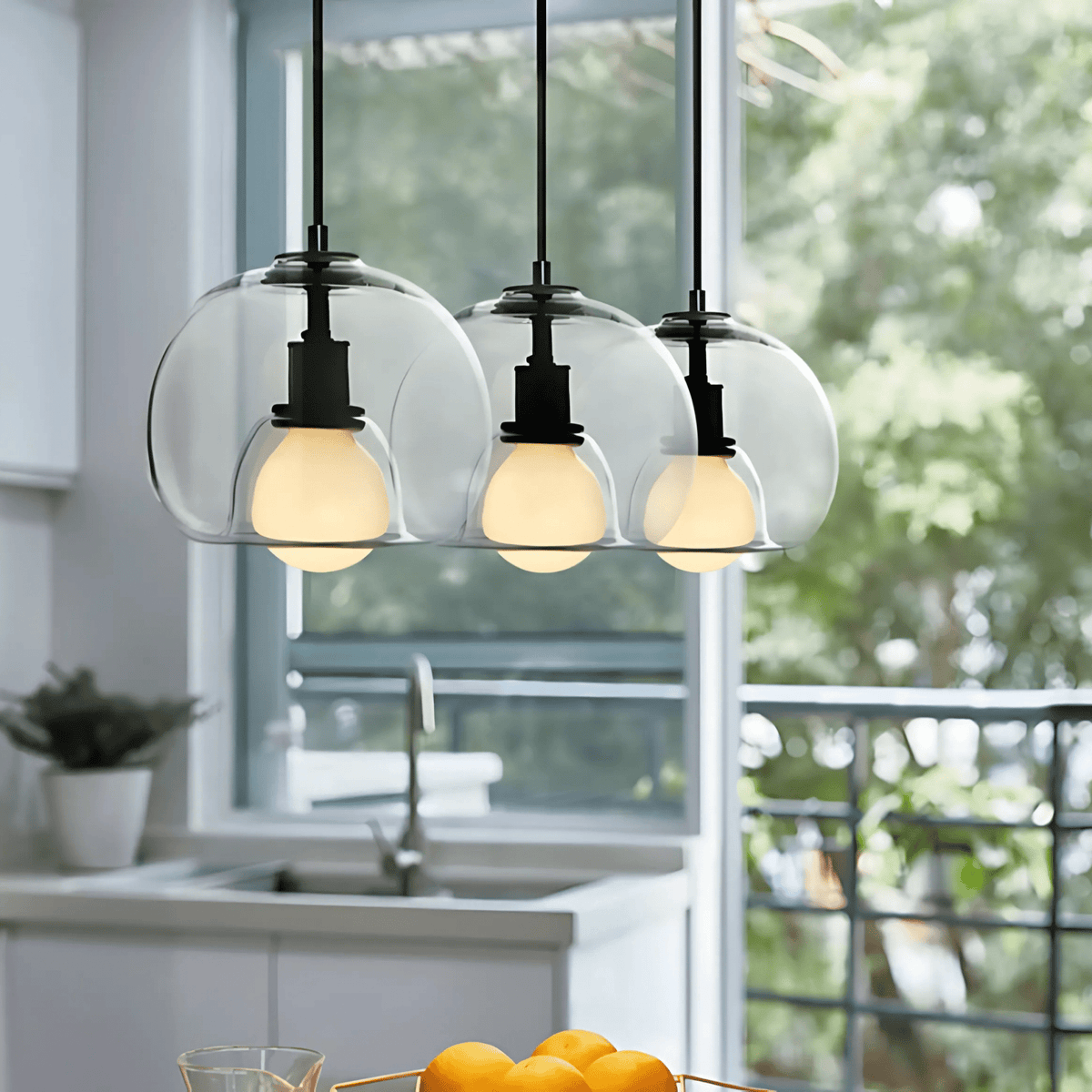 Hanglamp Mondgeblazen Glas – Design Glazen Pendant voor Eettafel & Keukeneiland