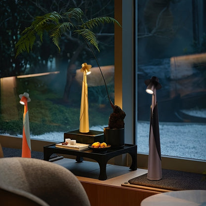 Tafellamp Oplaadbaar Hoedvorm – Creatieve Dimbare LED Bureaulamp met Touch