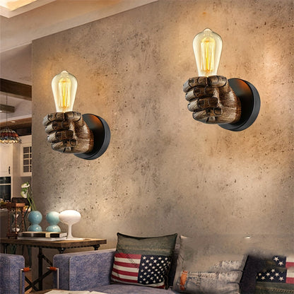 Wandlamp Hand Industrieel – Bijzondere Resin Sconce voor Woonkamer