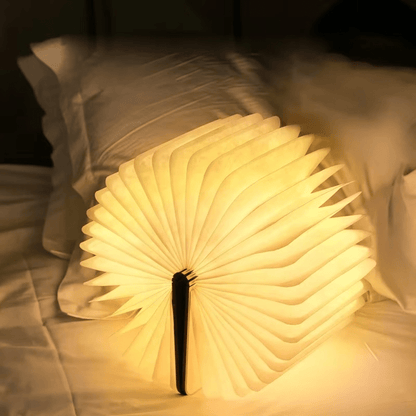 Boeklamp Oplaadbaar – 360° Opvouwbare LED Tafellamp in Boekvorm