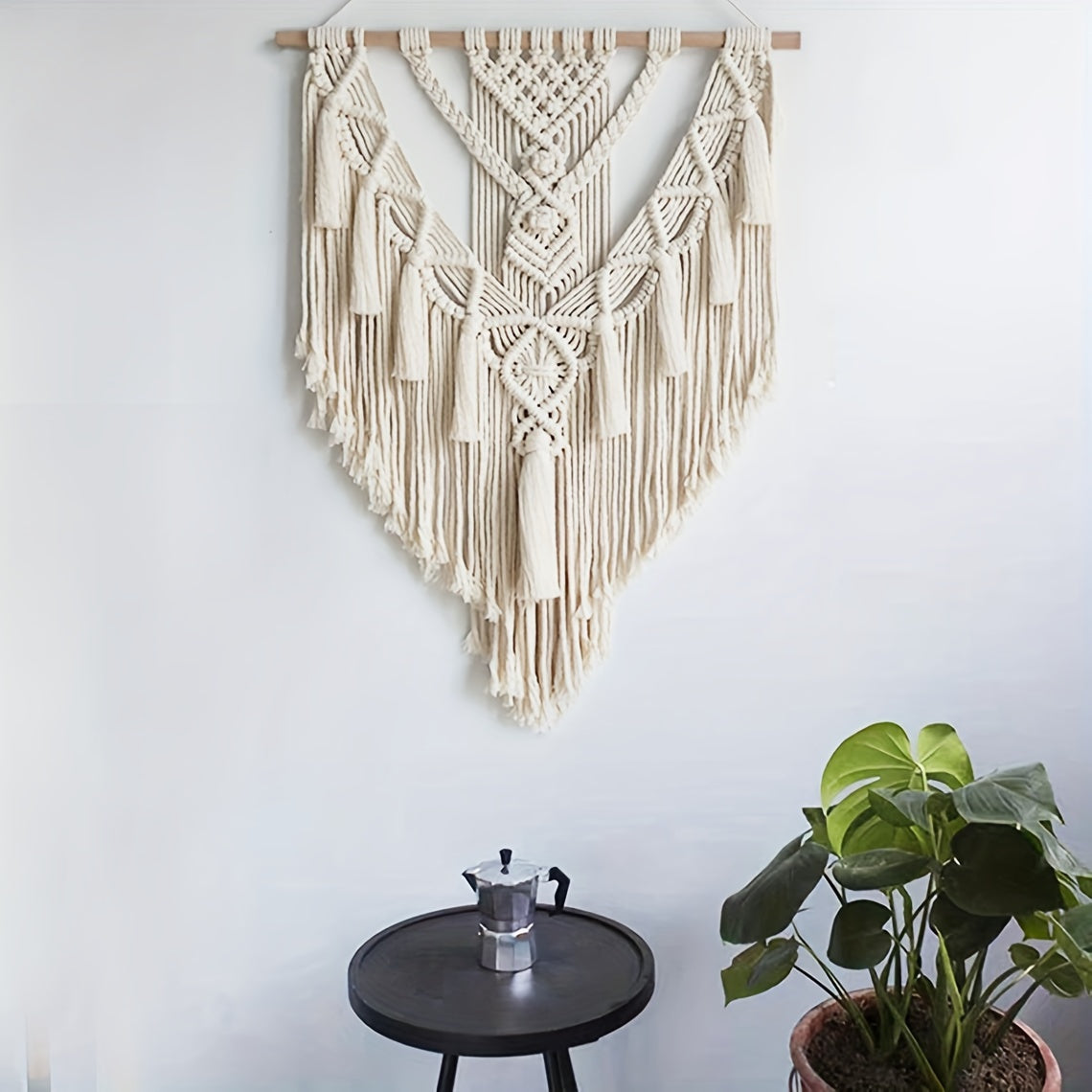 Macramé Wandkleed – Handgemaakte Boho Wanddecoratie voor Woonkamer & Slaapkamer