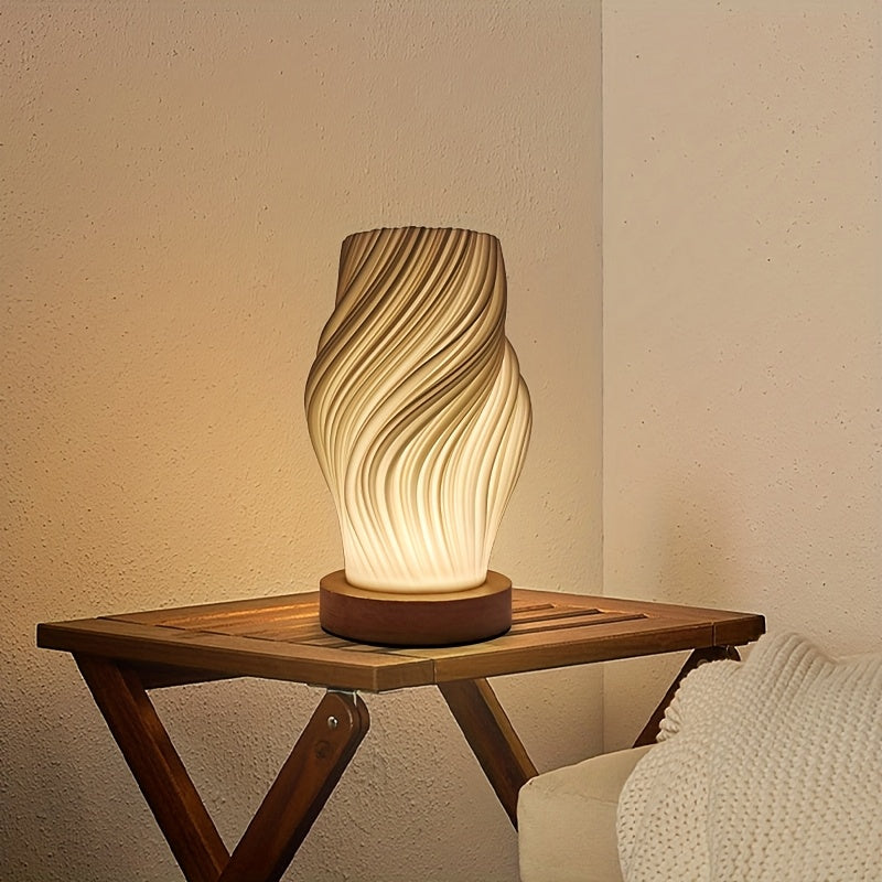 Tafellamp Swirl LED – Minimalistische Dimbare Sfeerlamp voor Bureau & Nachtkastje