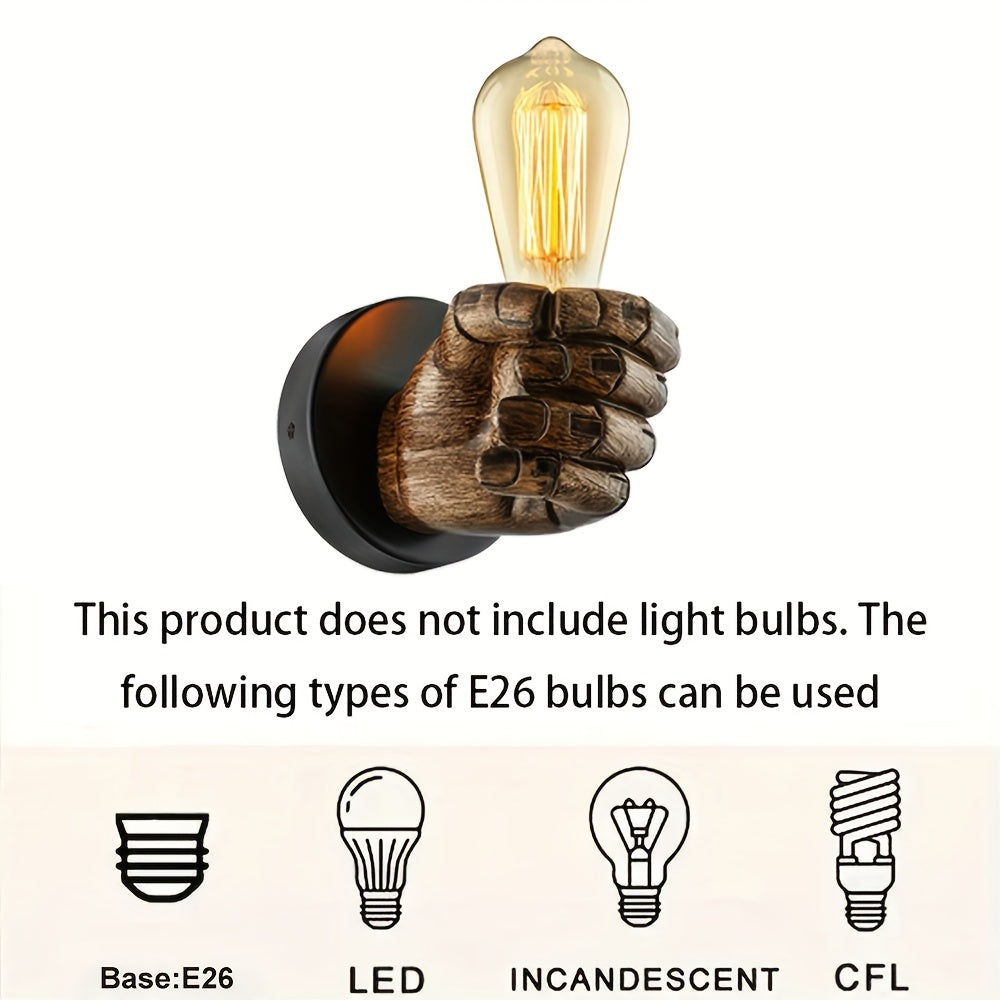 Wandlamp Hand Industrieel – Bijzondere Resin Sconce voor Woonkamer