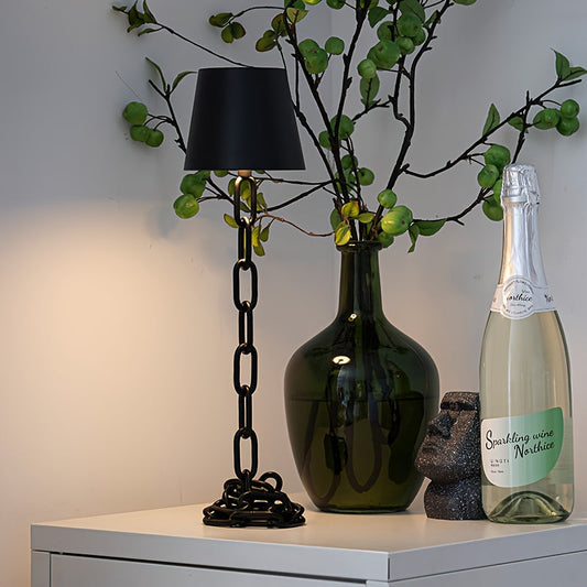 Schakel Tafellamp Industrieel – Oplaadbare Dimbare Touch LED in Mat Zwart