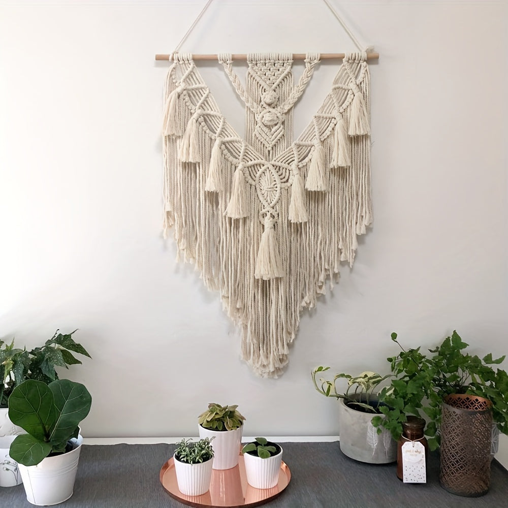 Macramé Wandkleed – Handgemaakte Boho Wanddecoratie voor Woonkamer & Slaapkamer