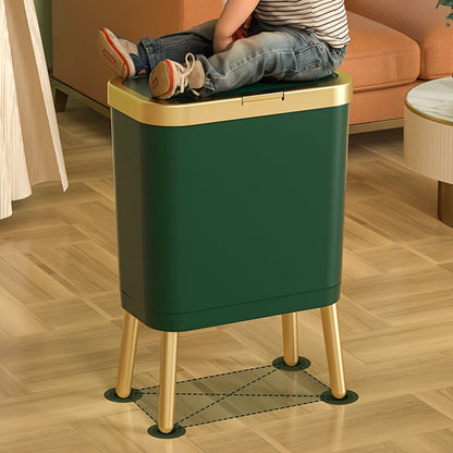 Prullenbak 15L met Pootjes – Moderne Geurdichte Afvalemmer voor Keuken, Woonkamer & Badkamer