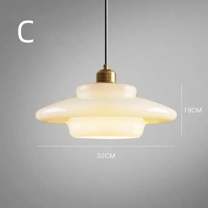 Hanglamp Wit Glas – Modern Mid-Century Plafondlamp voor Eetkamer & Keuken