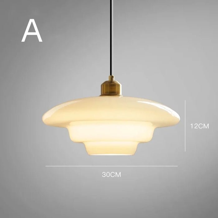 Hanglamp Wit Glas – Modern Mid-Century Plafondlamp voor Eetkamer & Keuken