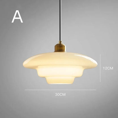 Hanglamp Wit Glas – Modern Mid-Century Plafondlamp voor Eetkamer & Keuken