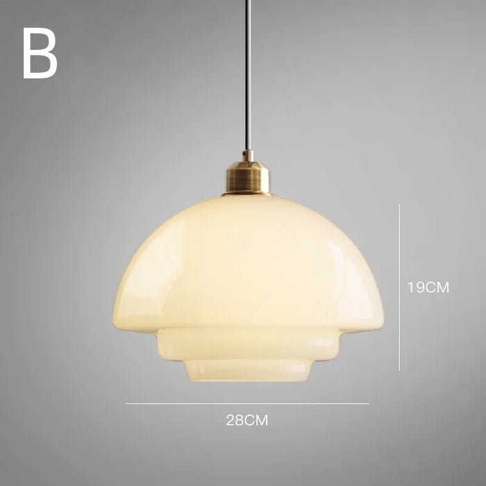 Hanglamp Wit Glas – Modern Mid-Century Plafondlamp voor Eetkamer & Keuken