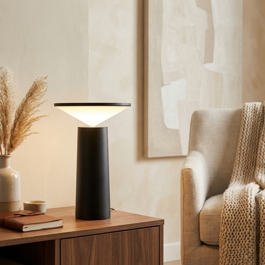 Designer dimbare tafellamp op bureau