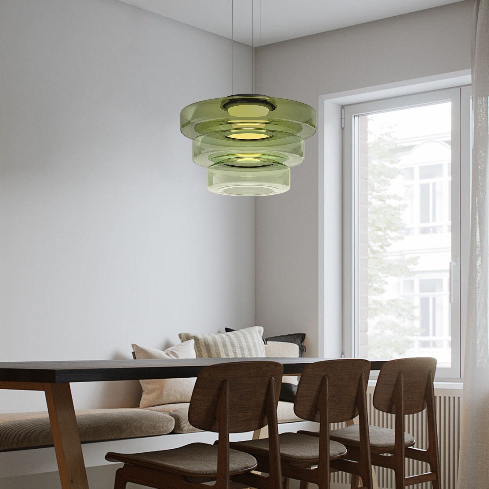 Hanglamp Glas Bauhaus – Gekleurde Glazen Bollen in 6 Maten