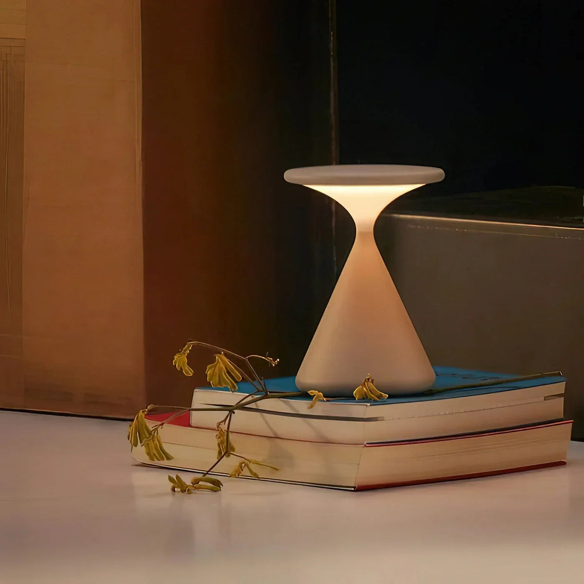 Aurora Draadloze Tafellamp Zandloper – Oplaadbare Sfeerlamp met Warm LED-licht
