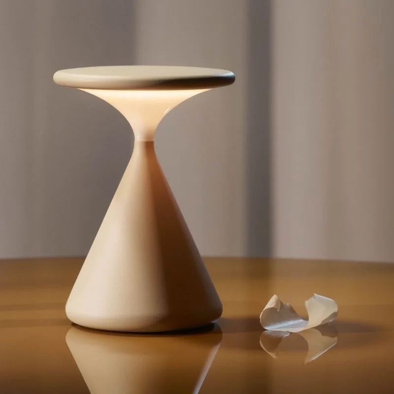 Aurora Draadloze Tafellamp Zandloper – Oplaadbare Sfeerlamp met Warm LED-licht