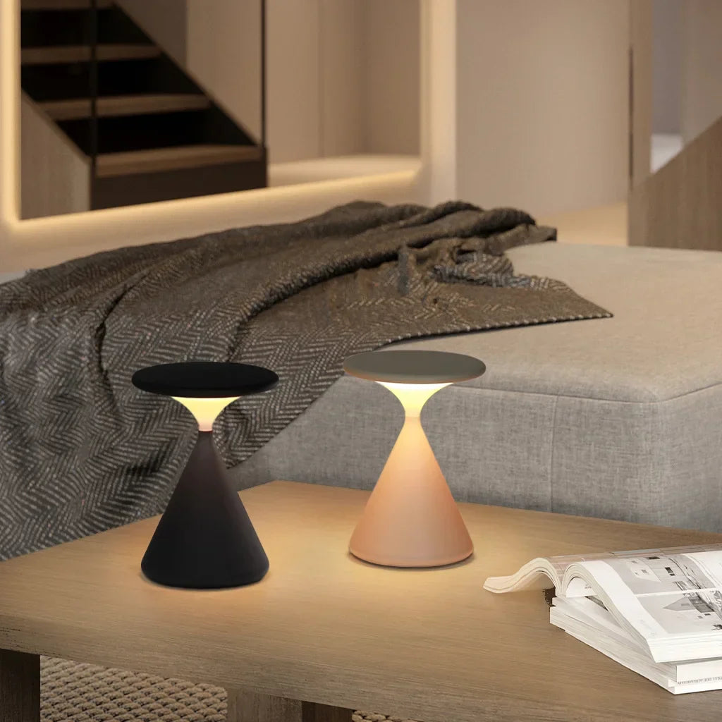 Aurora Draadloze Tafellamp Zandloper – Oplaadbare Sfeerlamp met Warm LED-licht