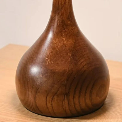 Tafellamp Andi Glas – Moderne Messing & Houten Sfeerlamp voor Woonkamer