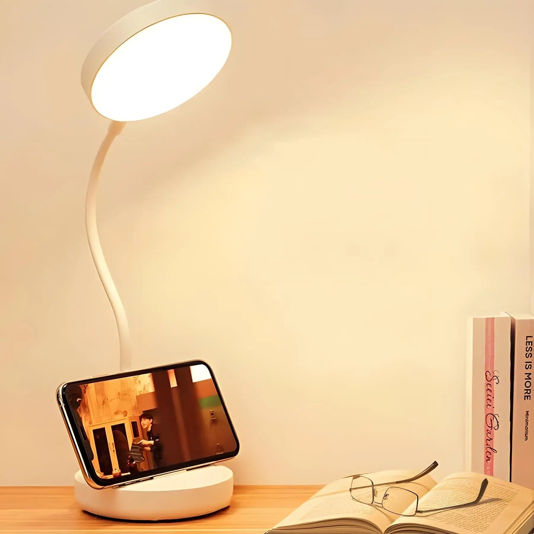 Bureaulamp Zwanenhals LED – Verstelbare Leeslamp met USB-oplader