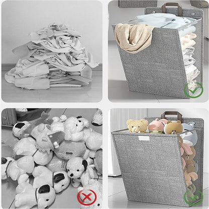 Opvouwbare Wasmand Wandmontage – Zelfklevende Waszak Zonder Boren voor Badkamer & Slaapkamer