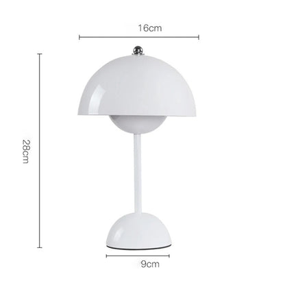 Mushroom Pod Tafellamp Oplaadbaar – Draadloze Dimbare LED Nachtlamp met Touch