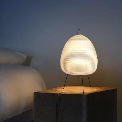 Tafellamp Rijstpapier – Japandi Zen Sfeerlamp voor Slaapkamer & Woonkamer