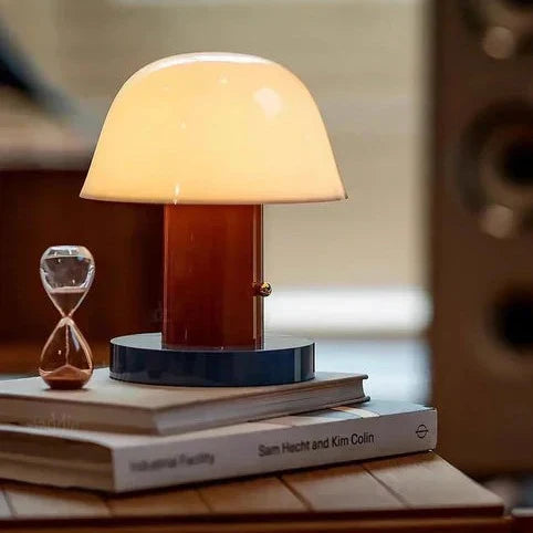 Mushroom Tafellamp Oplaadbaar – Draadloze Dimbare LED Paddenstoellamp met Touch