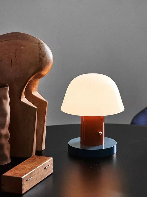 Mushroom Tafellamp Oplaadbaar – Draadloze Dimbare LED Paddenstoellamp met Touch