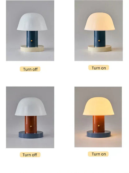 Mushroom Tafellamp Oplaadbaar – Draadloze Dimbare LED Paddenstoellamp met Touch