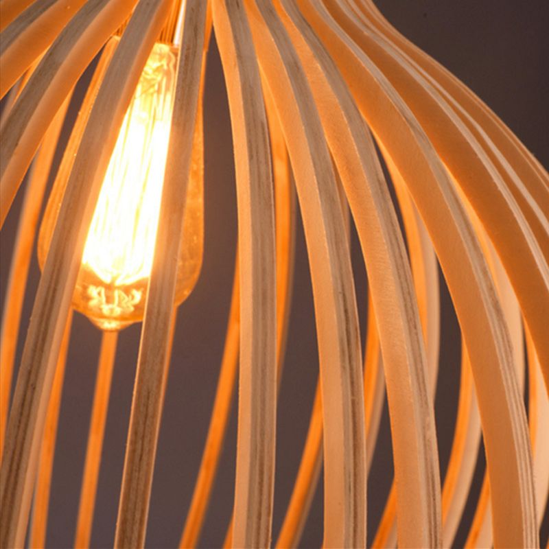 Hanglamp Hout Handgemaakt – Natuurlijke Scandinavische Houten Plafondlamp