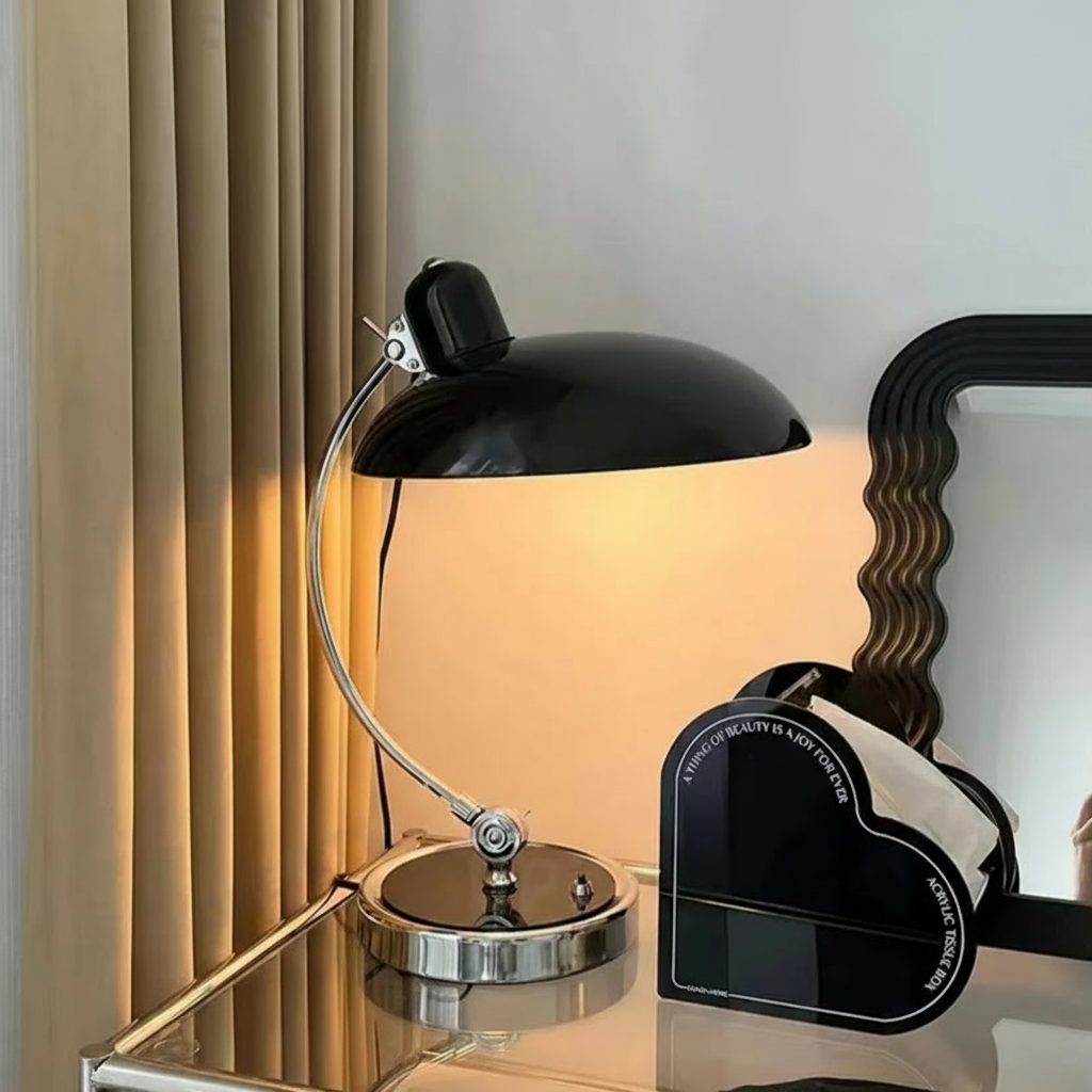 Tafellamp Boogdesign Metaal – Bauhaus Sfeerlamp voor Woonkamer & Bureau