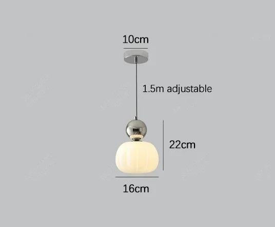 Hanglamp Nordic Pompoen – Moderne LED Plafondlamp voor Eetkamer & Woonkamer