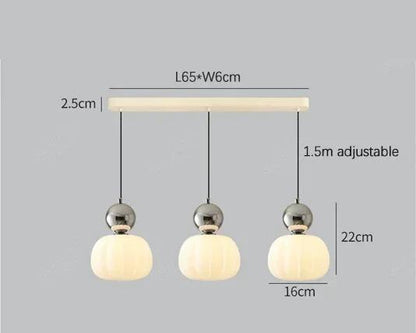 Hanglamp Nordic Pompoen – Moderne LED Plafondlamp voor Eetkamer & Woonkamer