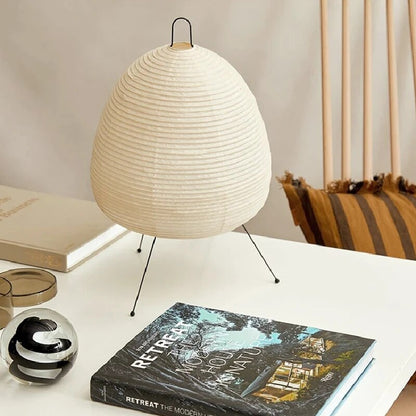 Tafellamp Rijstpapier – Japandi Zen Sfeerlamp voor Slaapkamer & Woonkamer