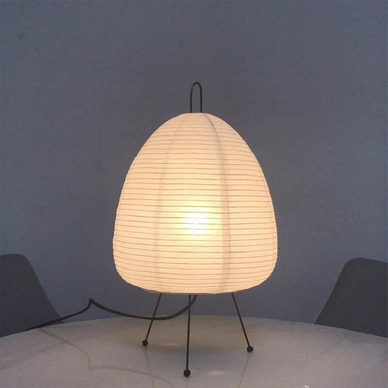 Tafellamp Rijstpapier – Japandi Zen Sfeerlamp voor Slaapkamer & Woonkamer